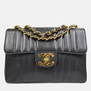 Chanel Black Calfskin Jumbo Mademoiselle Classic Flap Bag, Handbags - Luxury Closet catalog