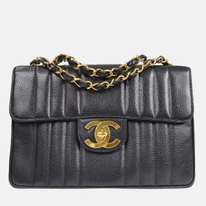 Chanel Mademoiselle Classic Flap Black Leather Double Chain Shoulder Bag, Handbags - Luxury Closet catalog