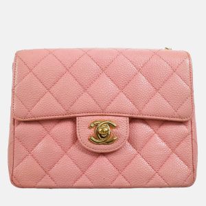 Chanel Pink Calfskin Mini Classic Square Flap Bag, Handbags - Luxury Closet catalog