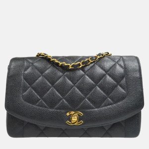 Chanel Diana Medium Black Caviar Leather Chain Shoulder Bag, Handbags - Luxury Closet catalog