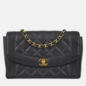 Chanel Diana Medium Black Calfskin Chain Shoulder Bag, Handbags - Luxury Closet catalog