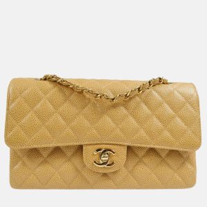 Chanel Classic Double Flap Medium Beige Calfskin Bag, Handbags - Luxury Closet catalog