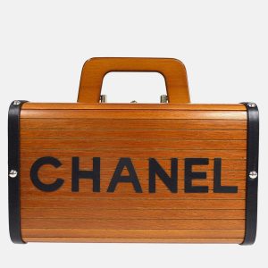 Chanel Brown Black Wood Vanity Box Handbag, Satchels - Luxury Closet catalog