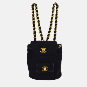 Chanel Duma Small Black Velvet Backpack, Backpacks - Luxury Closet catalog