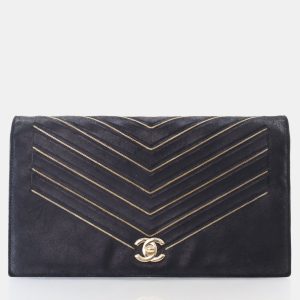 Chanel Chevron Black Suede Shoulder Bag, Handbags - Luxury Closet catalog