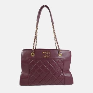 Chanel Mademoiselle Bordeaux Sheepskin Leather Shoulder Bag, Handbags - Luxury Closet catalog