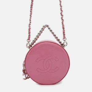 Chanel Round Pink Patent Leather Shoulder Bag, Handbags - Luxury Closet catalog