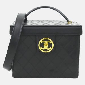 Chanel Vanity Black Leather Shoulder Bag, Satchels - Luxury Closet catalog