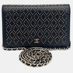 Chanel Black Leather WOC Studded Mini Crossbody Bag, Wallets & Money Clips - Luxury Closet catalog