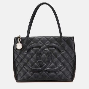 Chanel Black Caviar Medallion Tote, Tote Handbags - Luxury Closet catalog