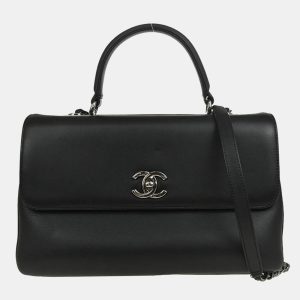 Chanel Trendy CC Dual Black Calfskin Top Handle Handbag, Satchels - Luxury Closet catalog