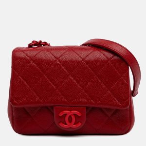Chanel Red Mini Square Caviar Incognito Flap, Shoulder Bags - Luxury Closet catalog