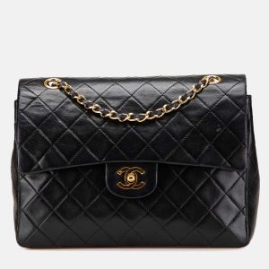 Chanel Black Medium Tall Classic Lambskin Double Flap, Shoulder Bags - Luxury Closet catalog