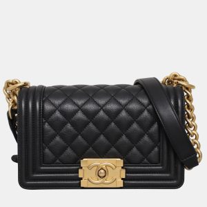 Chanel Small  Black Leather Boy Bag, Shoulder Bags - Luxury Closet catalog