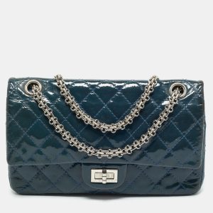 Chanel Blue Quilted Patent Leather 225 Reissue 2.55 Flap Bag, Shoulder Bags - Luxury Closet catalog