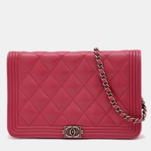Chanel Boy Pink Lambskin Wallet on Chain, Wallets & Money Clips - Luxury Closet catalog