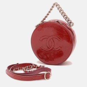 Chanel Round As Earth Red Patent Leather Shoulder Bag, Handbags - Luxury Closet catalog