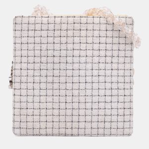 Chanel Brown/White Small Tweed and Resin Zipped Shopping Bag, Shoulder Bags - Luxury Closet catalog