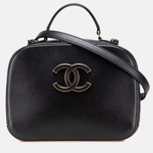 Chanel Black Goatskin and Quilted Calfskin Coco Curve Vanity Case, Shoulder Bags - Luxury Closet catalog