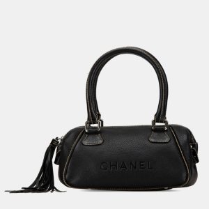 Chanel Embossed  Black Leather Boston Bag, Satchels - Luxury Closet catalog