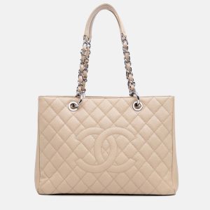 Chanel Beige Caviar Grand Shopping Tote, Tote Handbags - Luxury Closet catalog