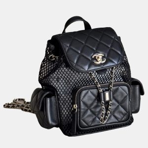 Chanel Duma Small Black Gold Lambskin Backpack, Backpacks - Luxury Closet catalog