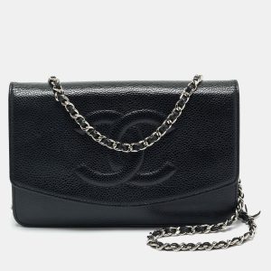 Chanel Black Caviar Leather CC Timeless Wallet On Chain, Wallets & Money Clips - Luxury Closet catalog