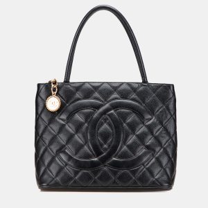 Chanel Black Caviar Medallion Tote, Tote Handbags - Luxury Closet catalog