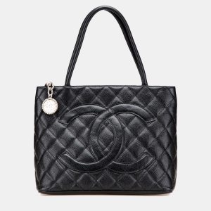 Chanel Black Caviar Medallion Tote, Tote Handbags - Luxury Closet catalog