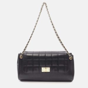 Chanel Chocolate Bar Black Leather Shoulder Bag, Handbags - Luxury Closet catalog