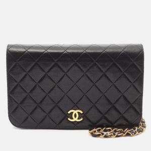 Chanel Full Flap Black Lambskin Shoulder Bag, Handbags - Luxury Closet catalog
