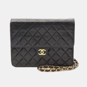 Chanel Single Flap Black Leather CC Shoulder Bag, Handbags - Luxury Closet catalog