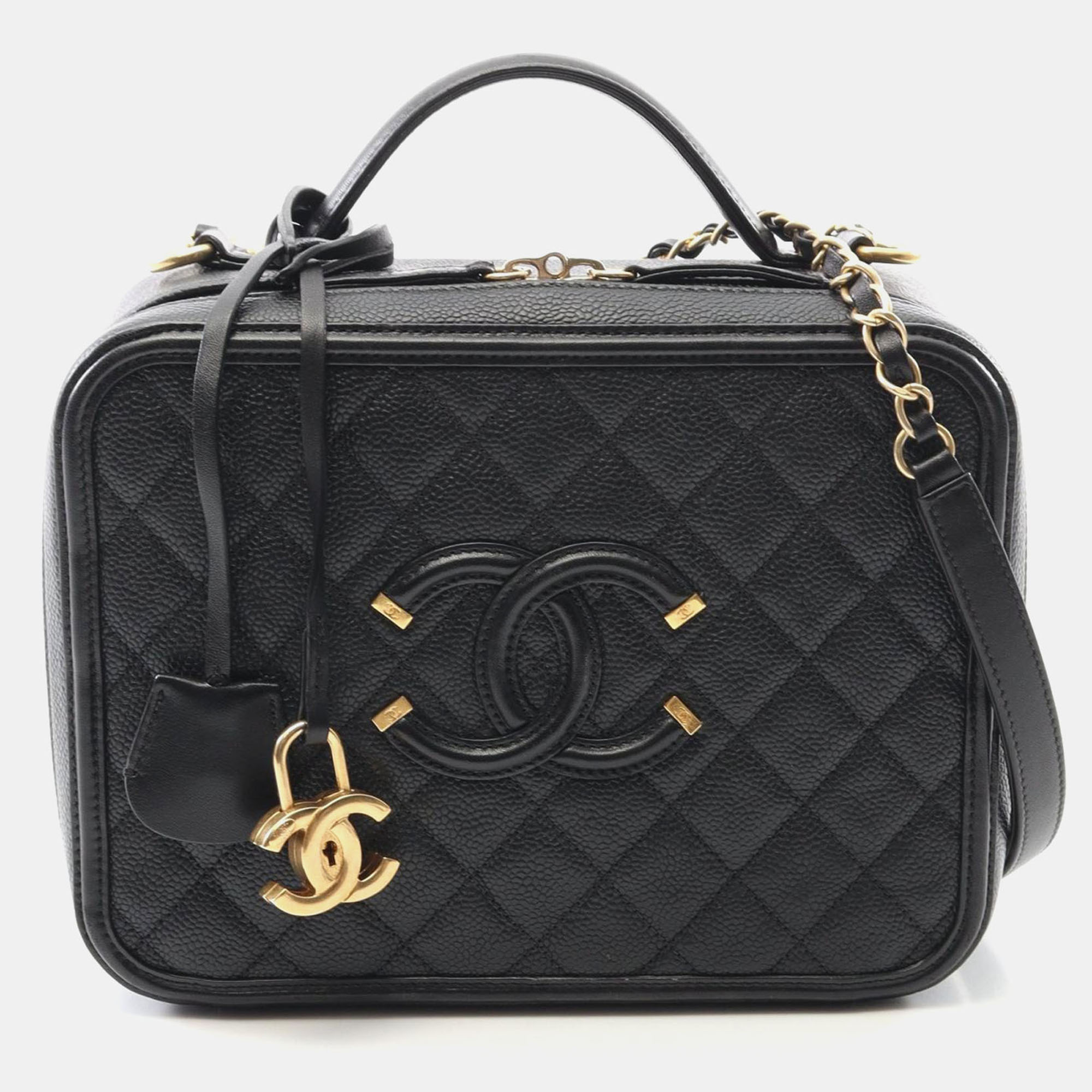 Chanel Filigree Black Leather Vanity Shoulder Bag, Handbags - Luxury Closet catalog
