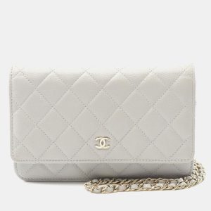 Chanel Classic Gray Leather Wallet on Chain, Handbags - Luxury Closet catalog
