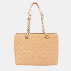 Chanel Grand Shopper Beige Calfskin Chain Tote Bag, Tote Handbags - Luxury Closet catalog