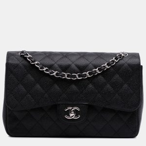 Chanel Black Jumbo Classic Caviar Double Flap, Shoulder Bags - Luxury Closet catalog