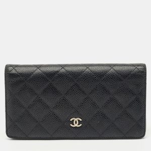 Chanel Black Quilted Caviar Leather L Yen Wallet, Wallets & Money Clips - Luxury Closet catalog