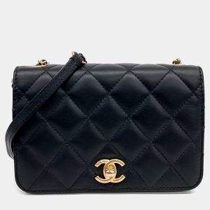 Chanel Black Leather Chain Crossbody Bag, Handbags - Luxury Closet catalog