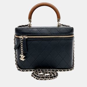 Chanel Black Leather Cosmetic Case, Satchels - Luxury Closet catalog
