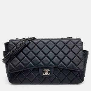 Chanel Black Lambskin Leather Quilted Shoulder Bag, Handbags - Luxury Closet catalog