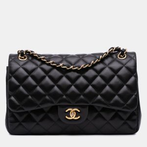 Chanel Black Jumbo Classic Lambskin Double Flap, Shoulder Bags - Luxury Closet catalog