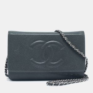 Chanel Grey Caviar Leather Timeless CC Wallet On Chain, Wallets & Money Clips - Luxury Closet catalog