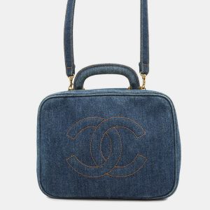 Chanel Vanity Bag 2Waybag Blue Denim, Satchels - Luxury Closet catalog