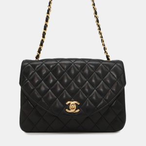 Chanel Half Moon Black Quilted Lambskin Chain Shoulder Bag, Handbags - Luxury Closet catalog