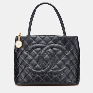 Chanel Black Caviar Medallion Tote, Tote Handbags - Luxury Closet catalog
