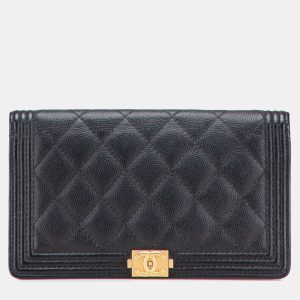 Chanel Black Quilted Caviar Boy Yen Long Wallet, Wallets & Money Clips - Luxury Closet catalog