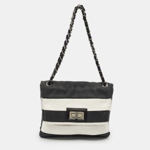 Chanel Black/White Nylon Reissue Flap Shoulder Bag, Shoulder Bags - Luxury Closet catalog