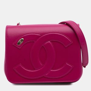 Chanel Pink Lambskin CC Mania Flap, Shoulder Bags - Luxury Closet catalog