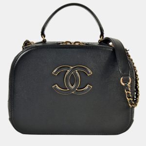 Chanel Vanity Black Lambskin Shoulder Bag, Satchels - Luxury Closet catalog