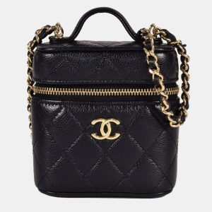 Chanel Vanity Mini Black Leather Shoulder Bag, Satchels - Luxury Closet catalog